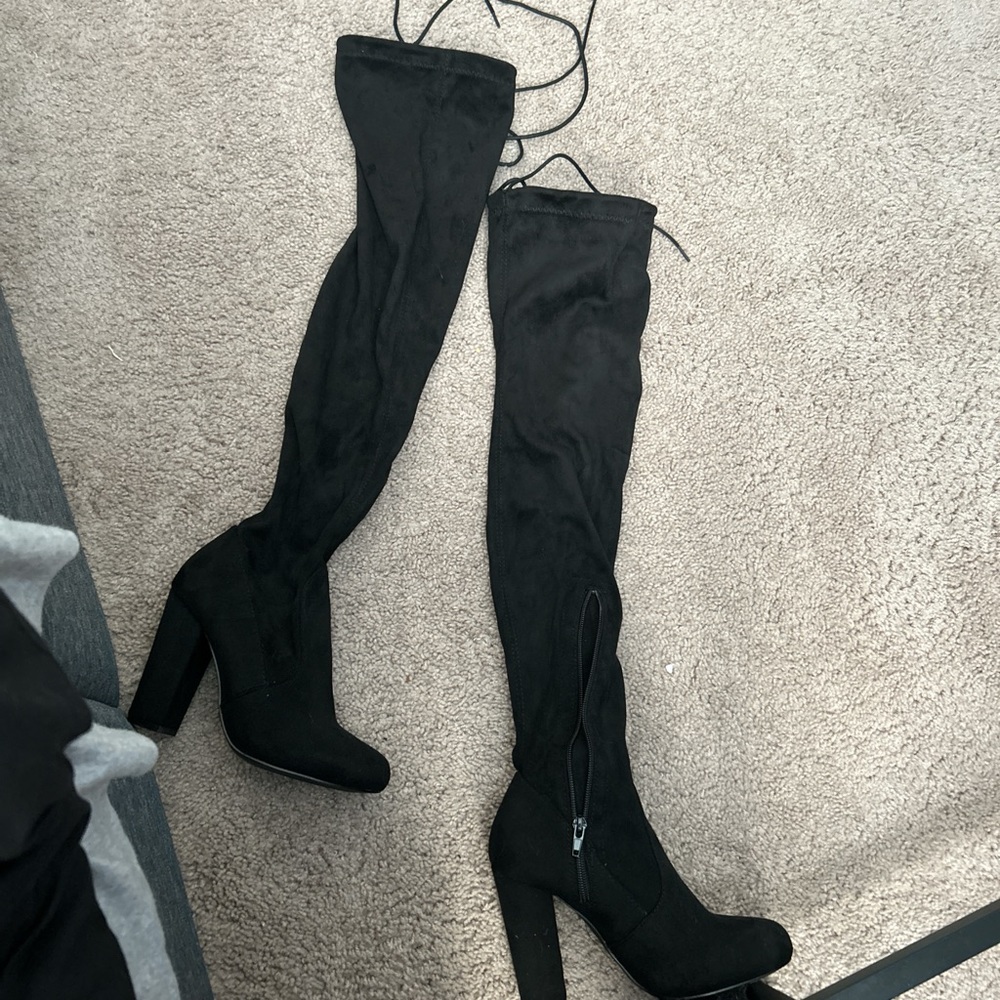 Fashion Nova Black Over-the-Knee Boots